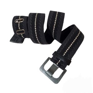 Men's Casual Black / Gray Woven Belt